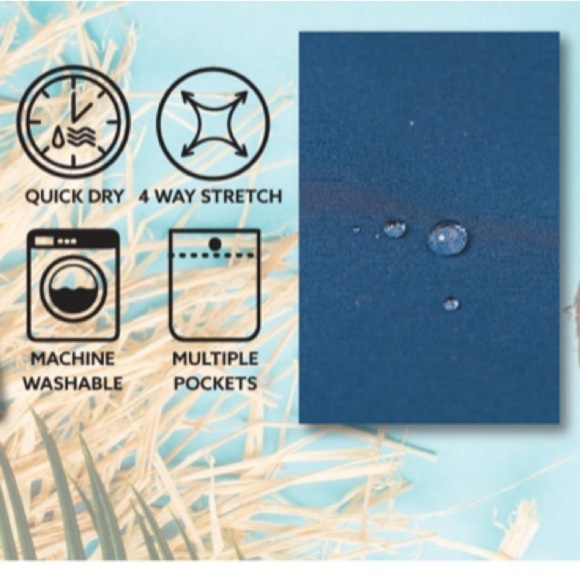 TRUNKS quick dry nylon, stretch 4 pocket walking / beach board shorts EUC - Picture 7 of 9